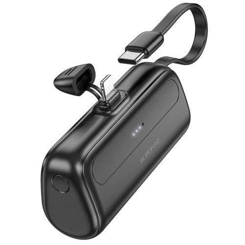 UMB Power Bank Borofone BJ41 Pocket 5000mAh With Cable Type-C - Black