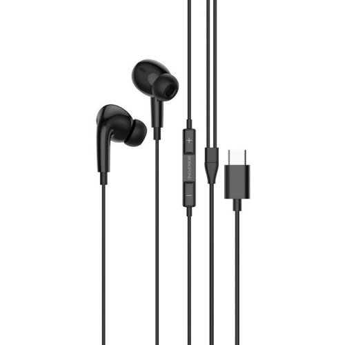 Borofone BM85 Pro In-ear Handsfree με Βύσμα USB-C Μαύρος