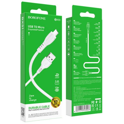 BOROFONE BX113 PD 27W USB-C / Type-C to 8 Pin Silicone Charging Data Cable