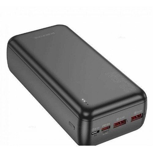 Borofone BJ38B Power Bank 30000mAh 22.5W με 2 Θύρες USB-A και Θύρα USB-C Power Delivery / Quick Charge 3.0 Μαύρο