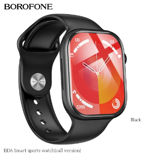 Borofone BD6 Smartwatch με Παλμογράφο (Μαύρο)