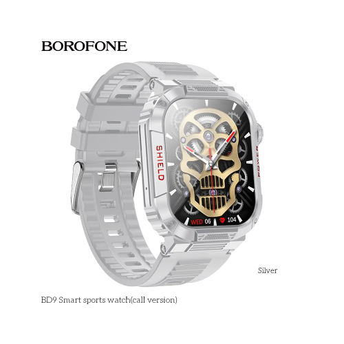 BOROFONE BD9 IP67 Waterproof Sports Fitness Smartwatch Support Heart Rate Blood Oxygen Detection - Silver