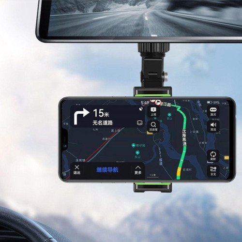 XO Βάση Κινητού Αυτοκινήτου με Ρυθμιζόμενα Άγκιστρα Μαύρη