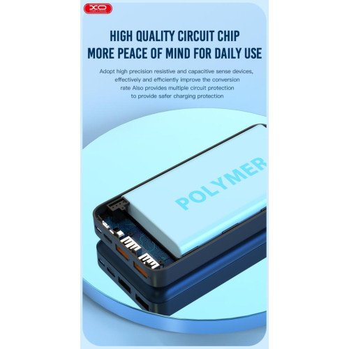 XO PR188 Power Bank 20000mAh 22.5W με 2 Θύρες USB-A και Θύρα USB-C Power Delivery Μαύρο