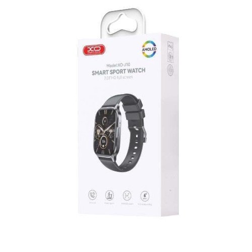 XO J10 Smartwatch με Παλμογράφο (Μαύρο)