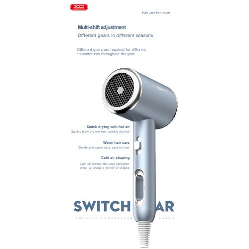 XO CF2 1600W Πιστολάκι Μαλλιών Ταξιδίου Μπλέ.