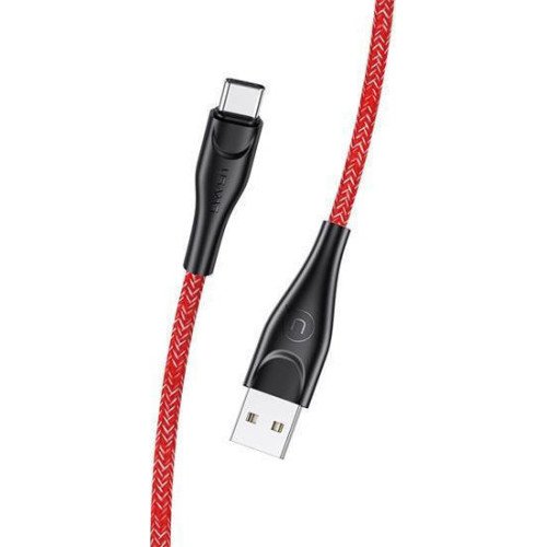 USAMS SJ398USB02 U41 Καλώδιο Φόρτισης 3m Type-C Braided Data Charging Cable - Χρώμα: Κόκκινο