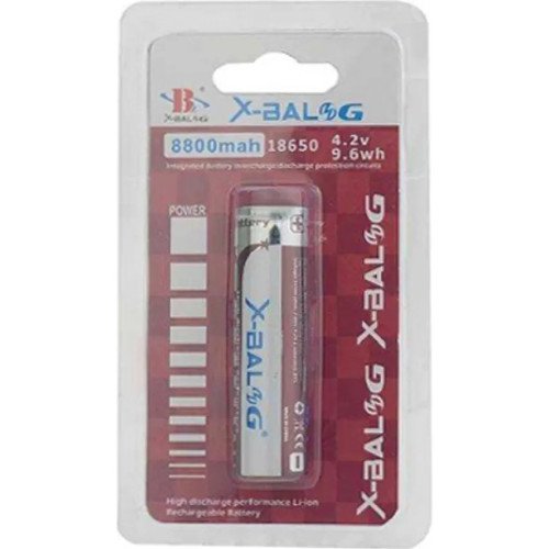 X-BALOG Επαναφορτιζόμενη Μπαταρία 18650 8800mah Li-ion 4.2v 1τμχ. (Χωρίς Μύτη)