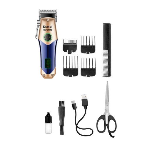 Kemei KM-2620 Επαναφορτιζόμενη Κουρευτική Μηχανή Μπλε