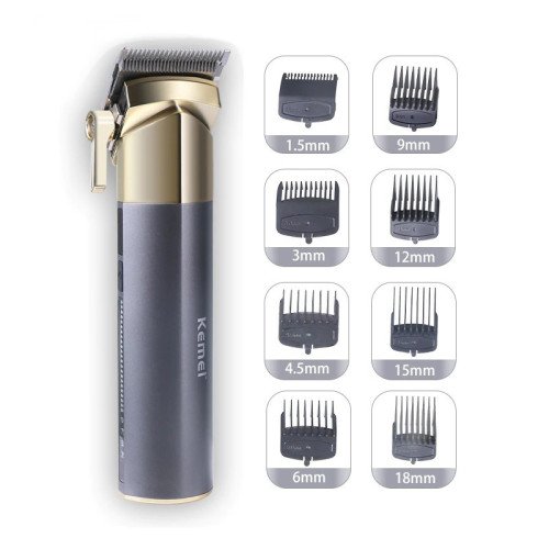 Kemei KM-5081 Επαναφορτιζόμενη Κουρευτική Μηχανή Μαύρη