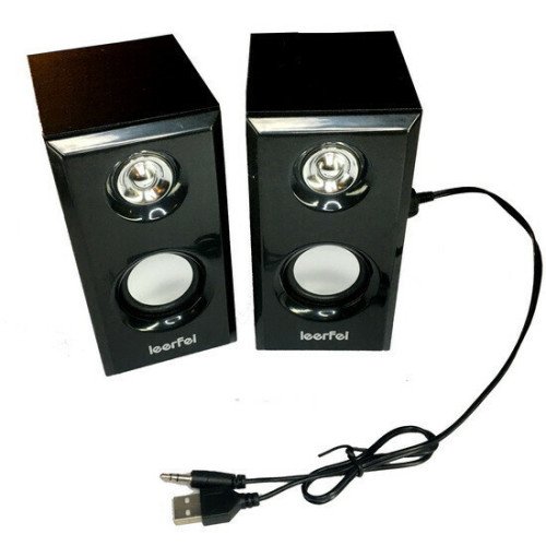 Leerfei YST-1014 Ηχεία Υπολογιστή 2.0 με Ισχύ 3W - Χρώμα: Μαύρο