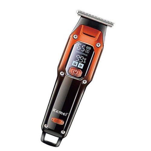 Kemei KM-658 Επαγγελματική Επαναφορτιζόμενη Κουρευτική Μηχανή Πορτοκαλί