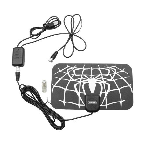 Andowl Q-A164 Εσωτερική Κεραία Τηλεόρασης (Δεν Απαιτεί Τροφοδοσία) Σύνδεση με Ομοαξονικό (Coaxial) Καλώδιο - Χρώμα: Μαύρο