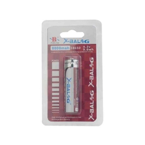 X-BALOG Επαναφορτιζόμενη Μπαταρία 18650 8800mah Li-ion 4.2v 1τμχ. (Με Μύτη)