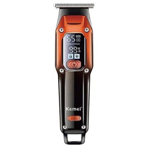 Kemei KM-658 Επαγγελματική Επαναφορτιζόμενη Κουρευτική Μηχανή Πορτοκαλί