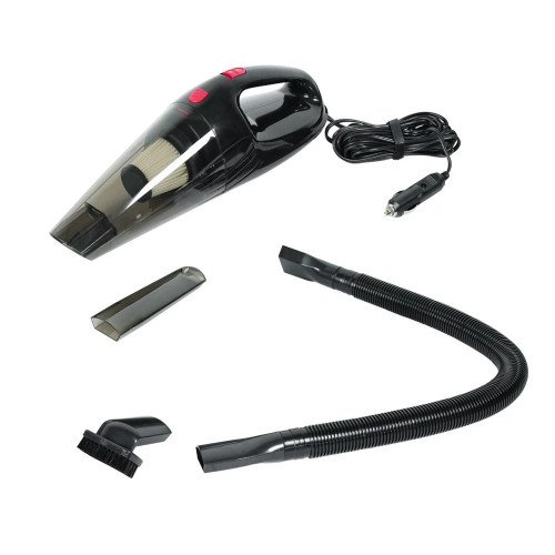 Ισχυρότατο Σκουπάκι Αυτοκινήτου με Μακρύ Σωλήνα, Βουρτσάκι & Θήκη Μεταφοράς - High-Power Car Vacuum Cleaner 12V VC-111 - Χρώμα: Μαύρο