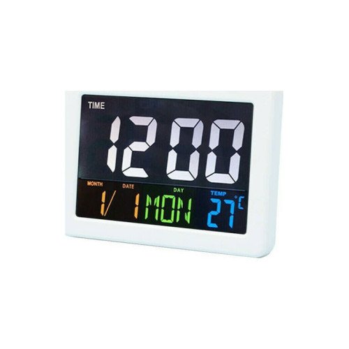 Ψηφιακό Επιτραπέζιο Ρολόι με Ξυπνητήρι GH-2000WJ - Χρώμα: Λευκό